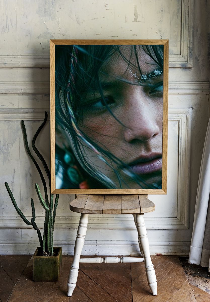 Intense Portrait Photography Poster. room preview