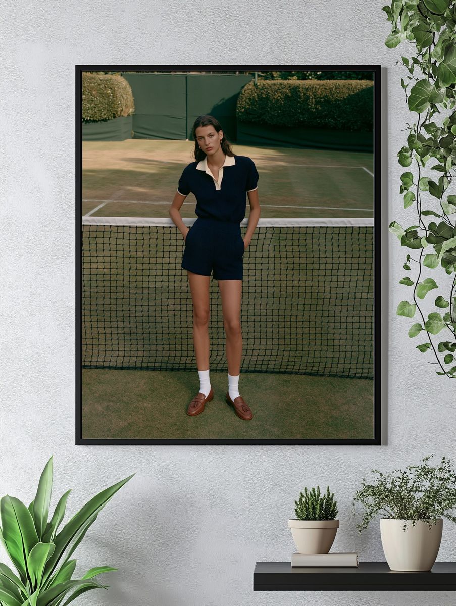 Tennis Court Fashion Portrait Print. — room view 4
