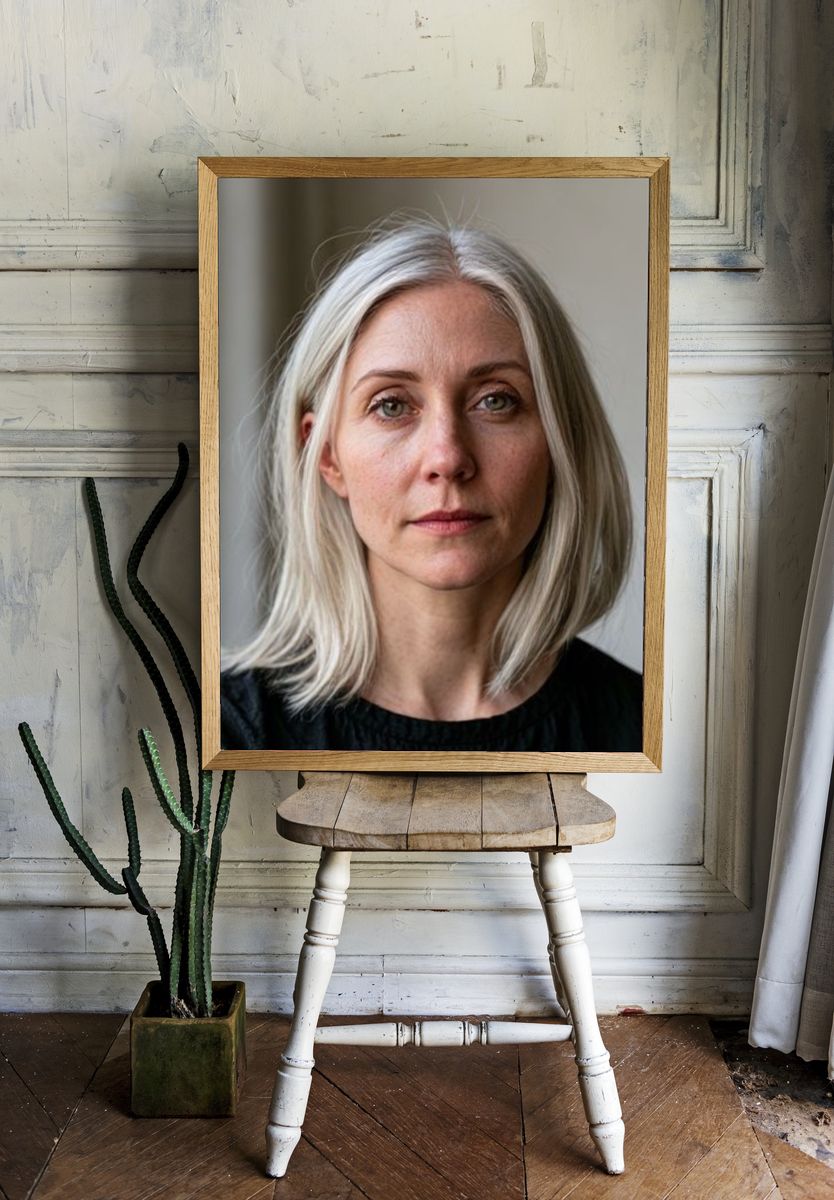 Desert Elder Portrait Print. — room view 1
