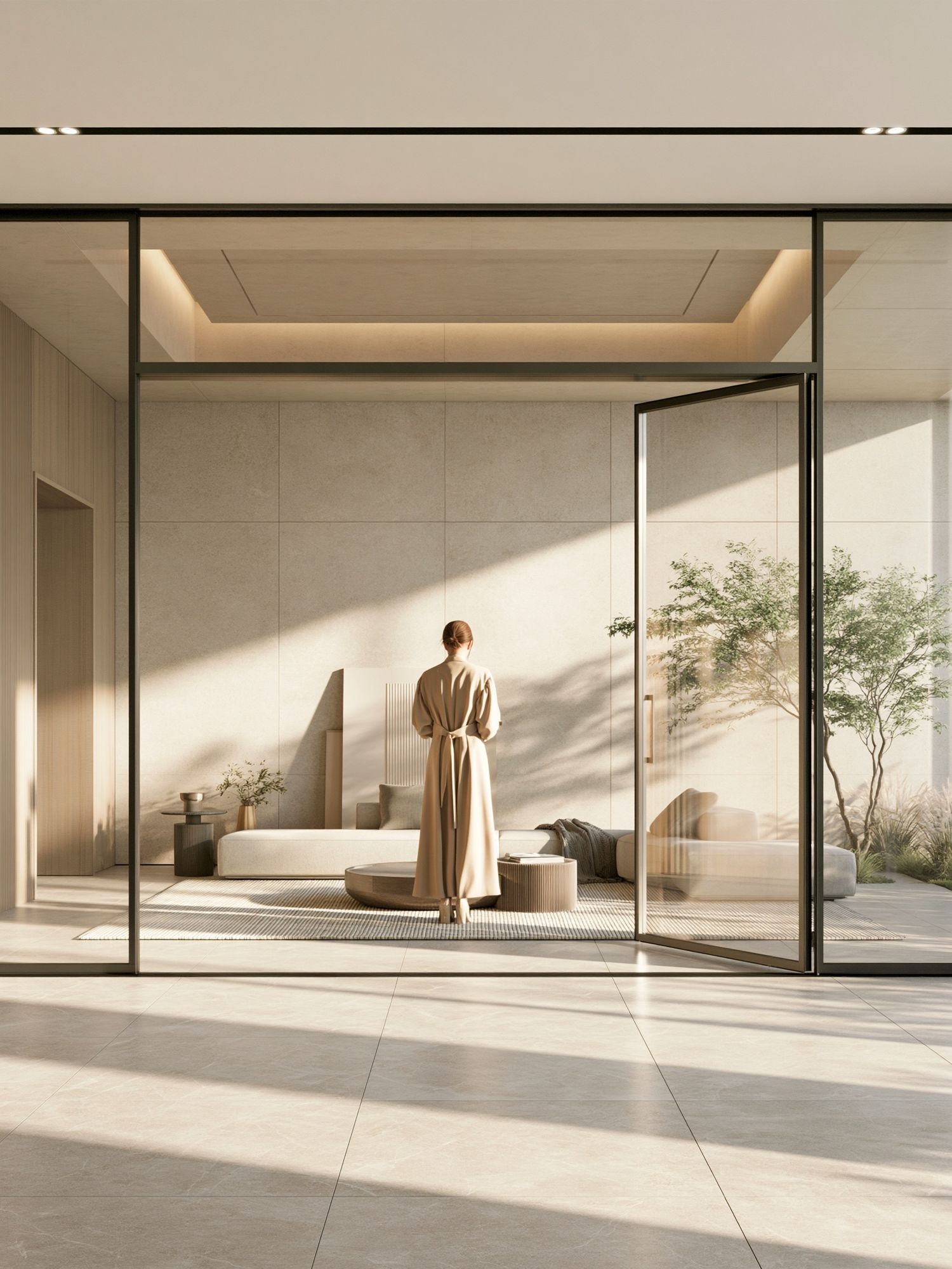 Minimalist Sunlit Interior Poster. poster detail