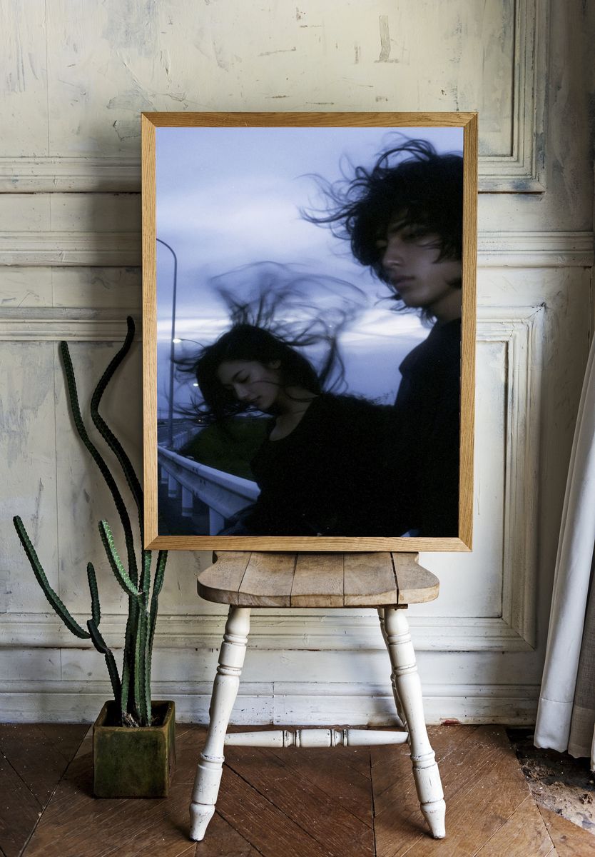 Windblown Portrait Photography Poster. — room view 1