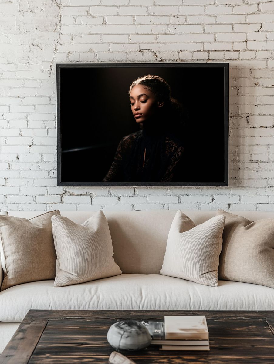 Moody Portrait Photography Poster. room preview