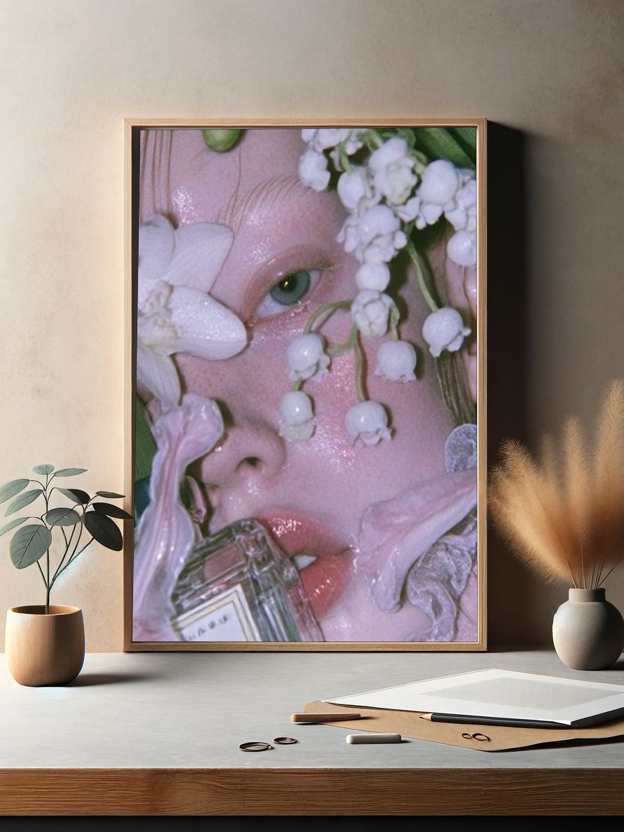 Floral Portrait Photography Poster. — room view 2