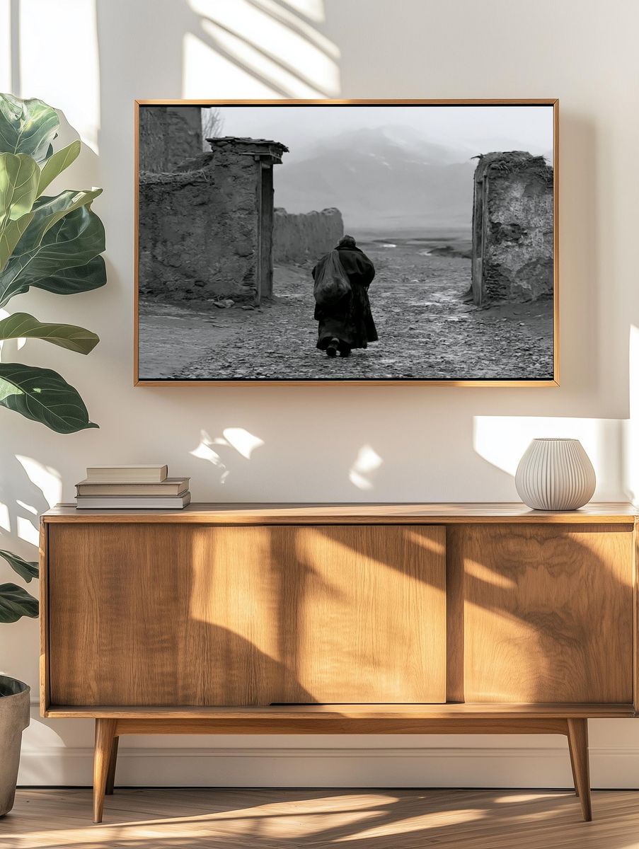 Solitary Figure in Mist Poster. — room view 3
