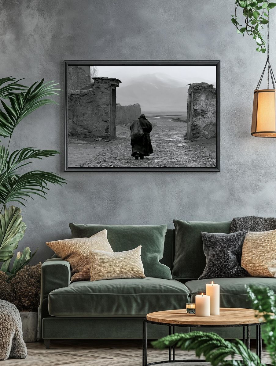 Solitary Figure in Mist Poster. — room view 4