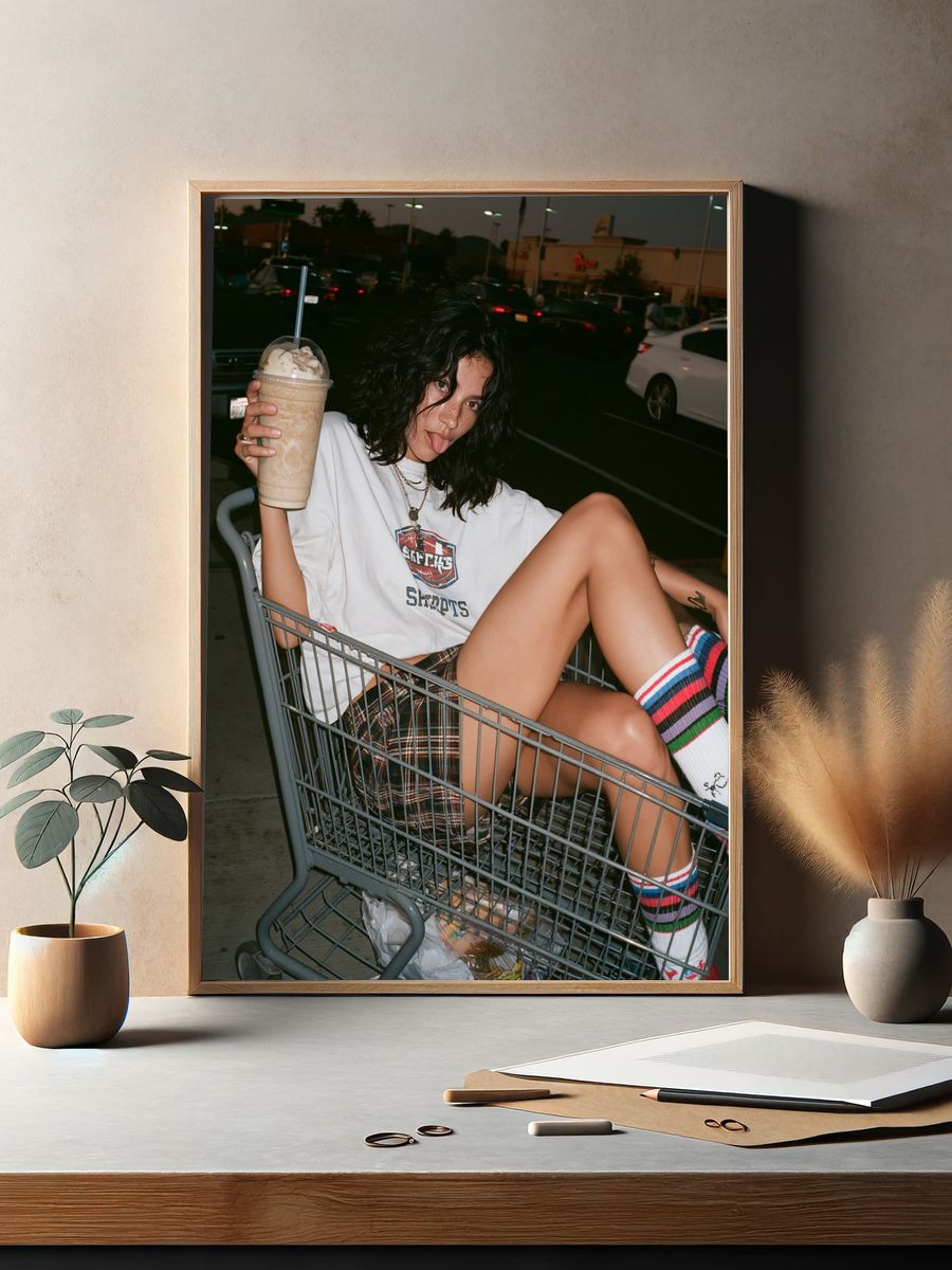 Shopping Cart Portrait Photography Poster. — room view 2