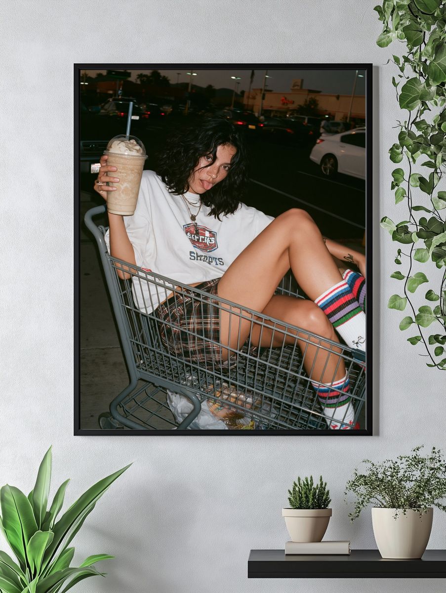Shopping Cart Portrait Photography Poster. — room view 4