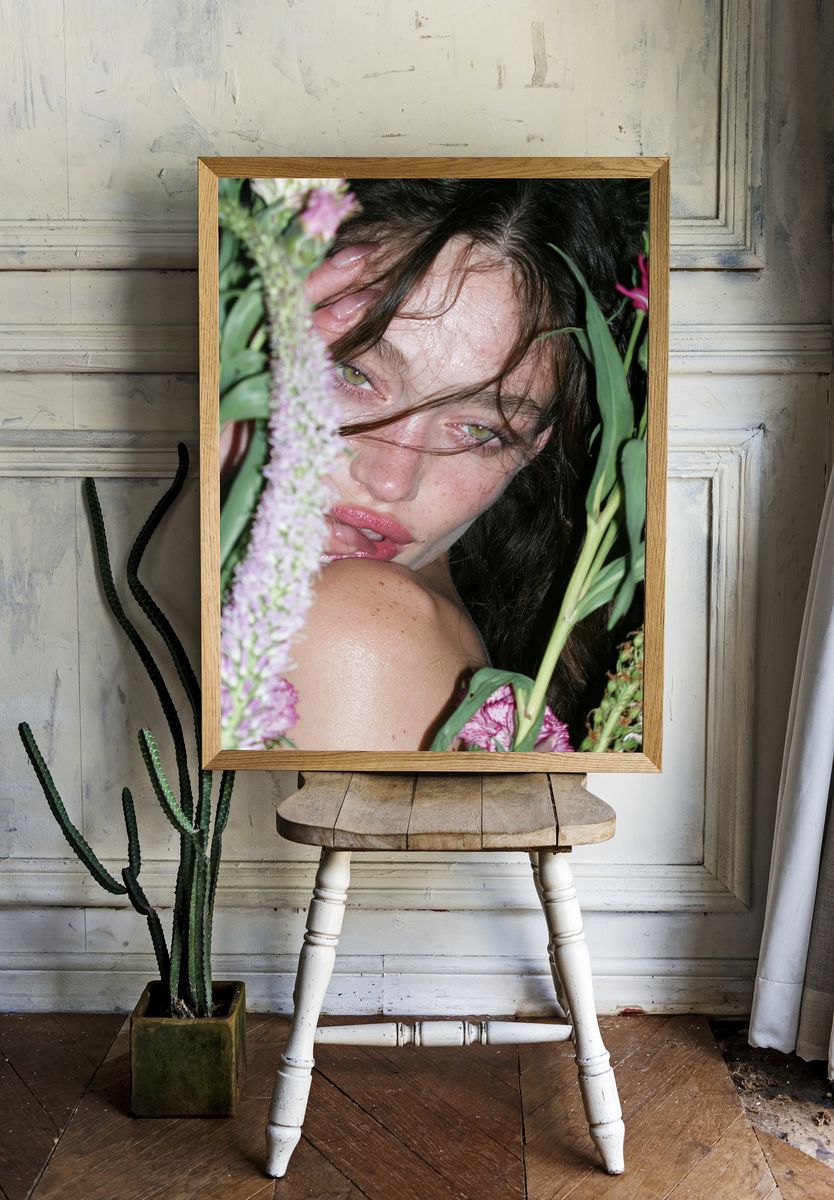 Floral Portrait Photography Poster. room preview