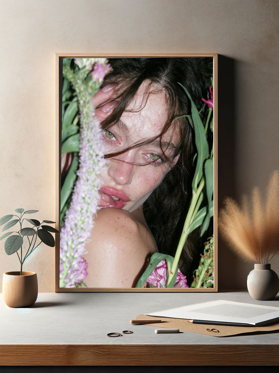 Floral Portrait Photography Poster. — room view 2