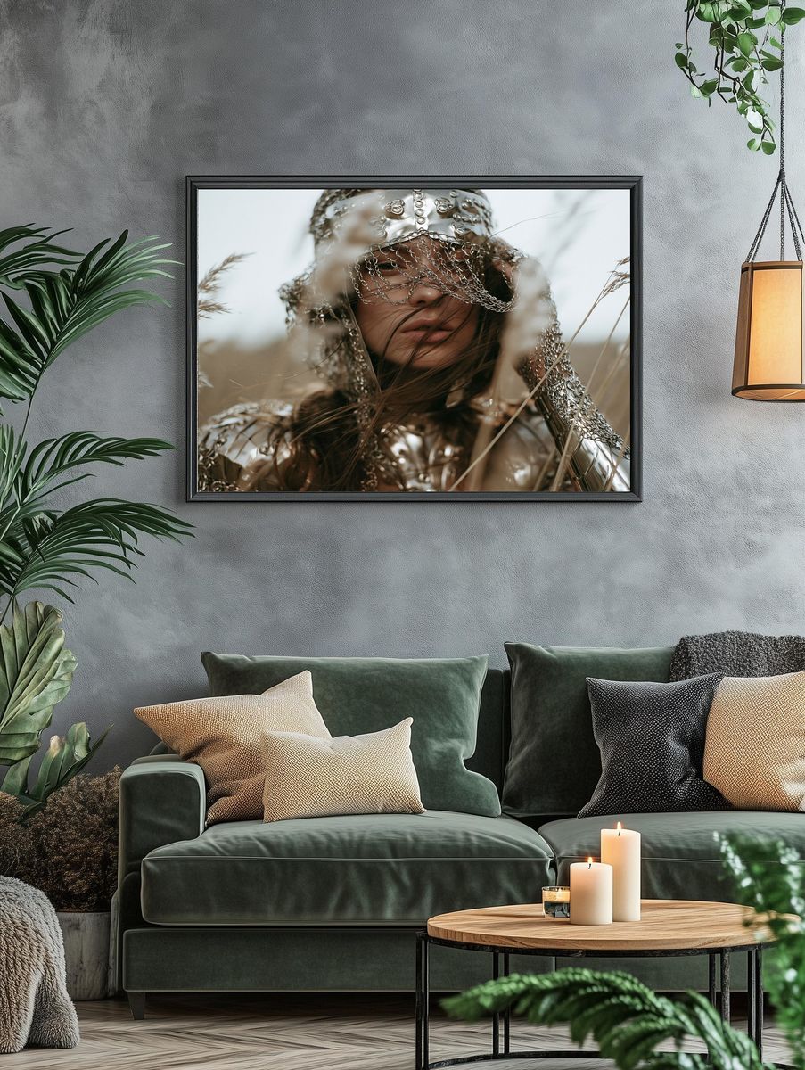Chainmail Portrait Photography Poster. — room view 4
