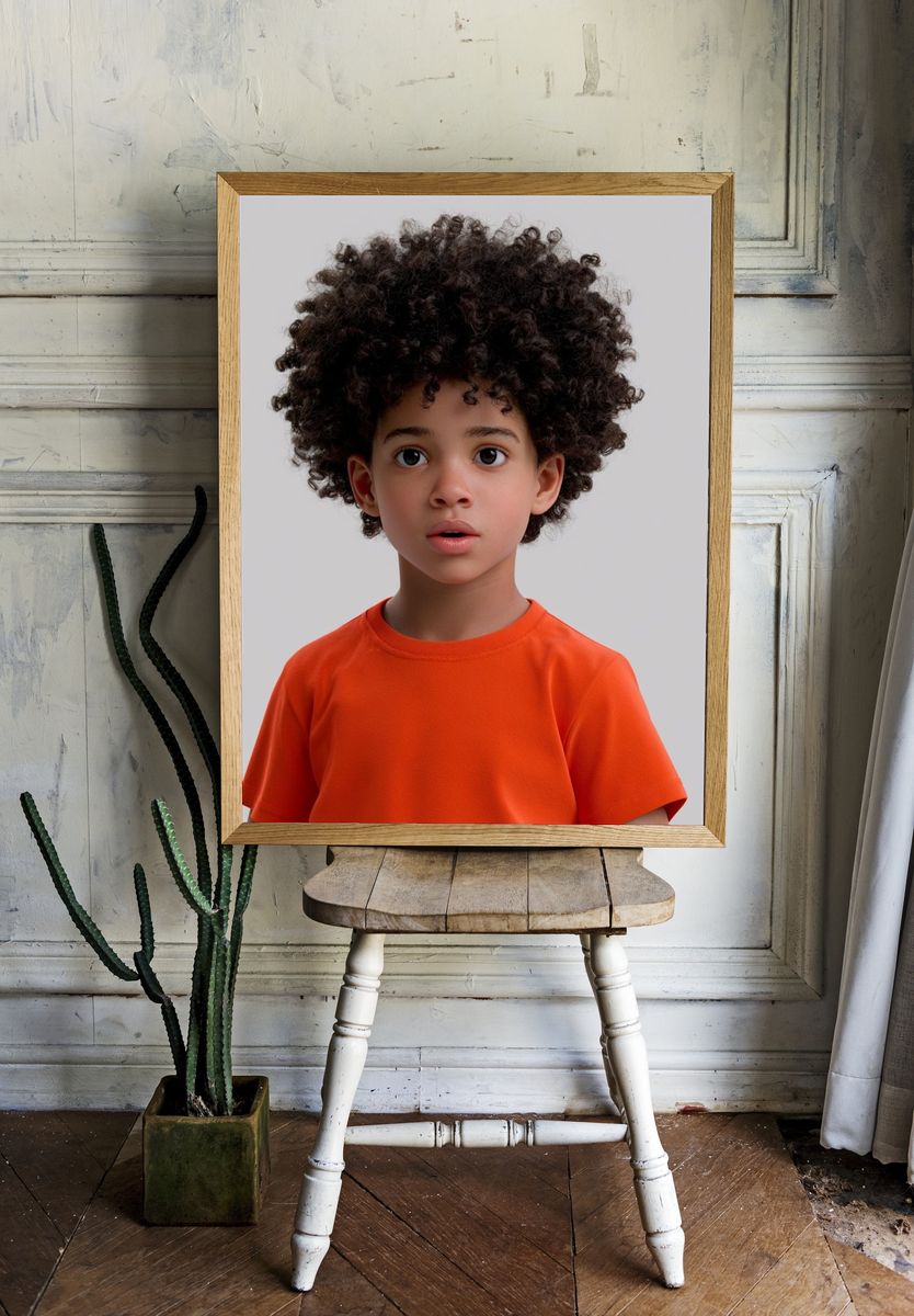 Curious Child Portrait Photography Poster. room preview