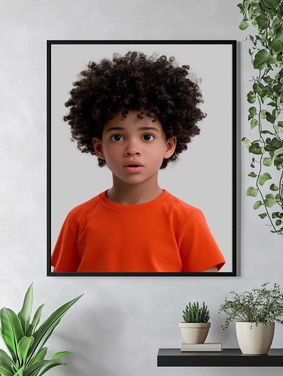 Curious Child Portrait Photography Poster. — room view 4