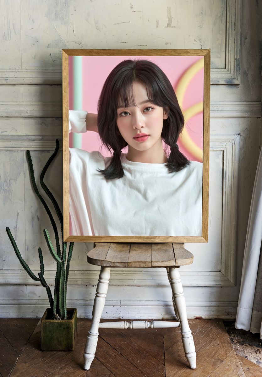 Pastel K-Beauty Portrait Print. room preview