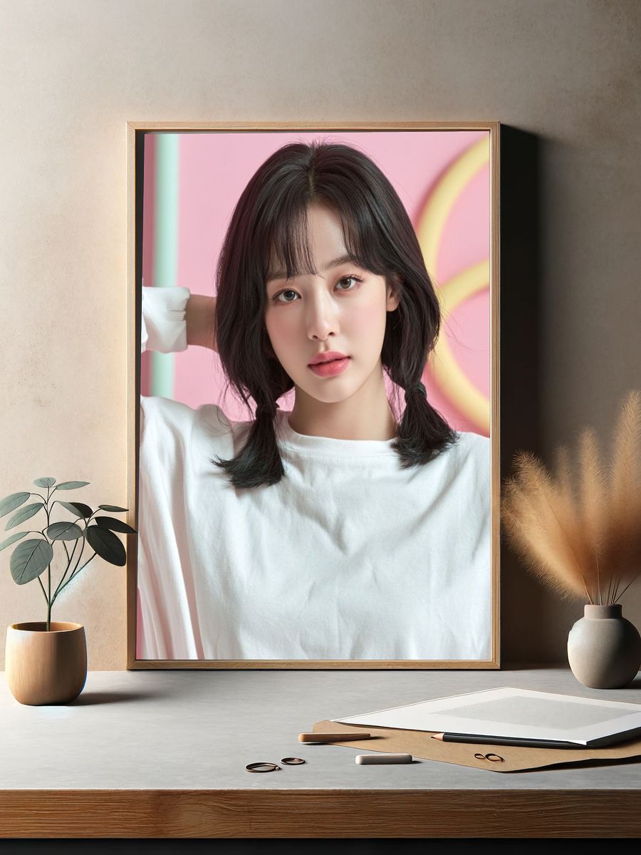Pastel K-Beauty Portrait Print. — room view 2