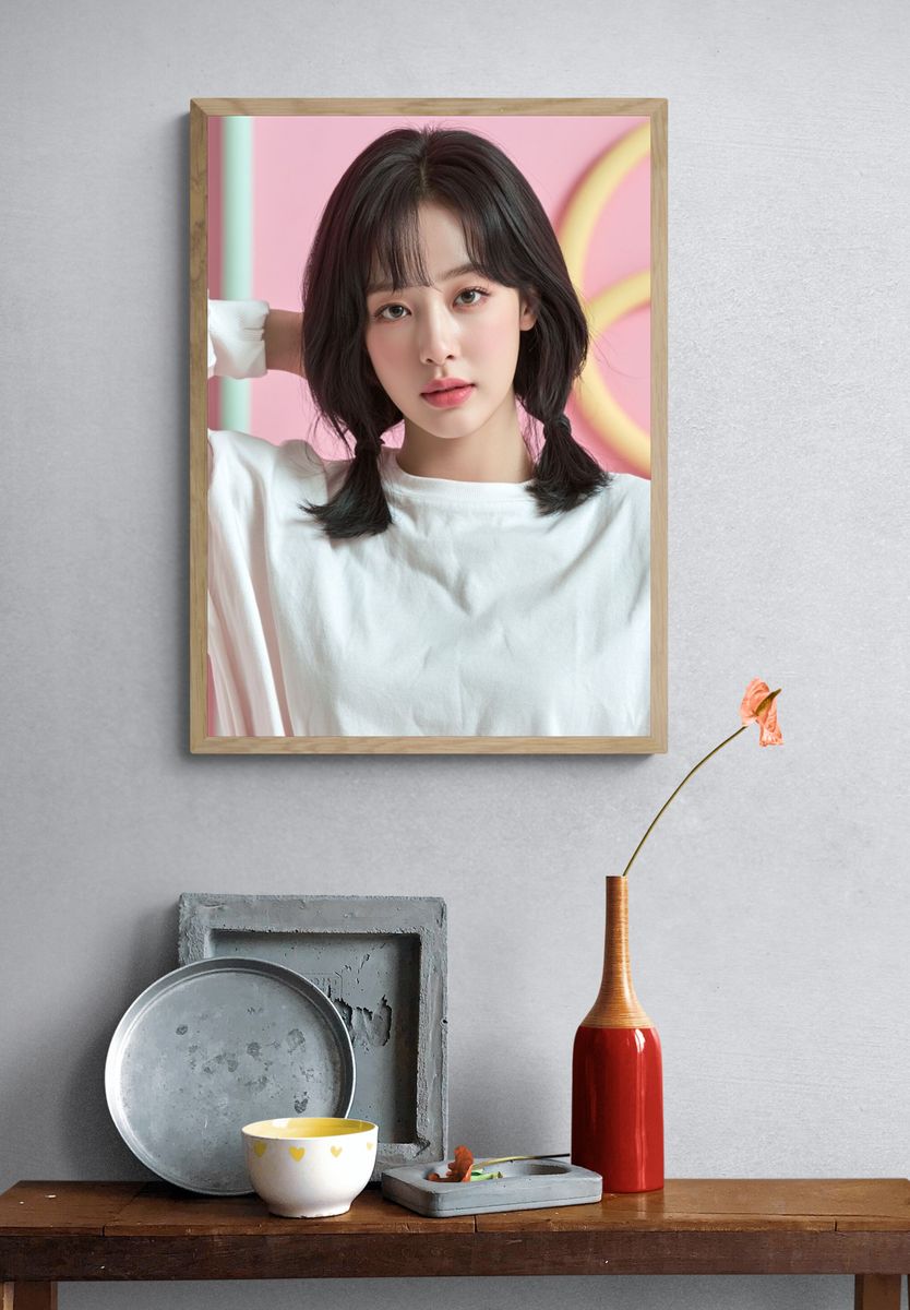 Pastel K-Beauty Portrait Print. — room view 3