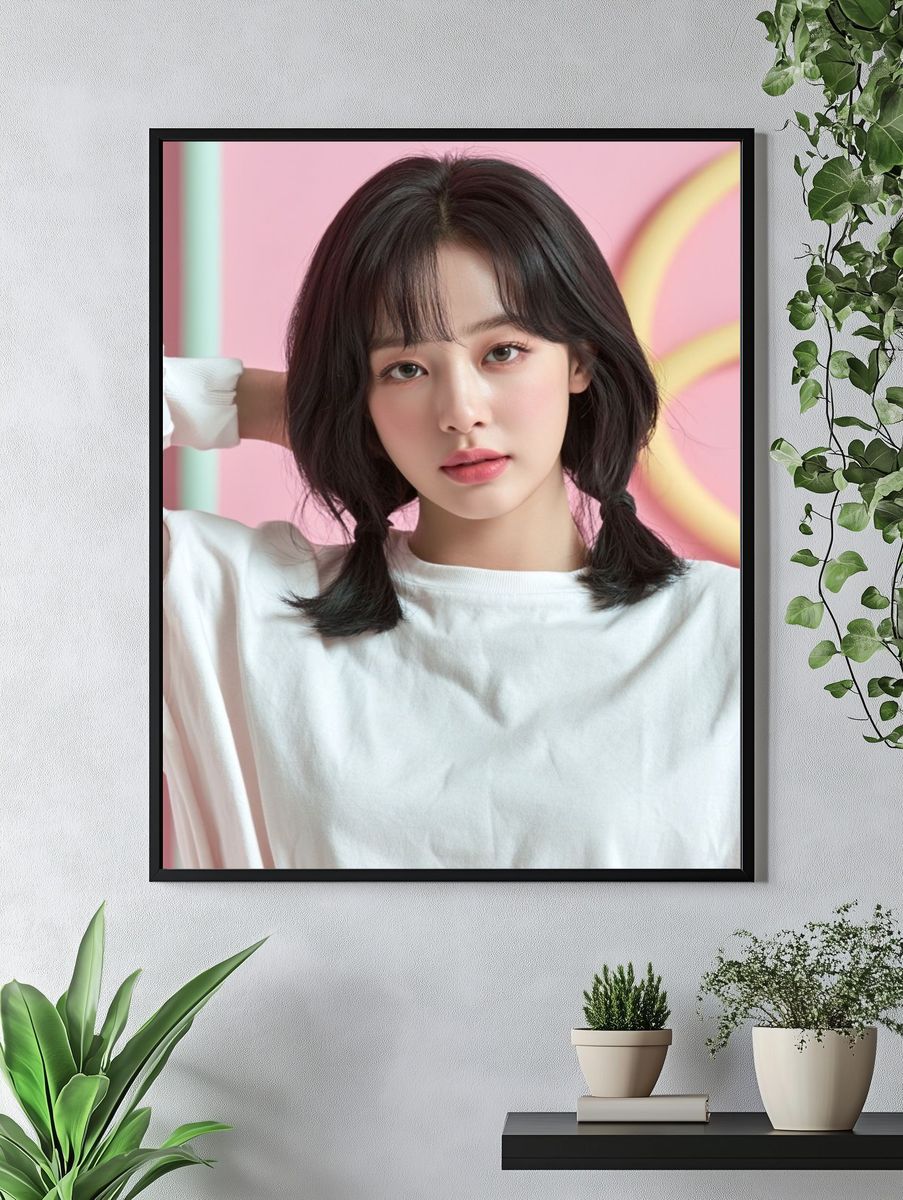 Pastel K-Beauty Portrait Print. — room view 4