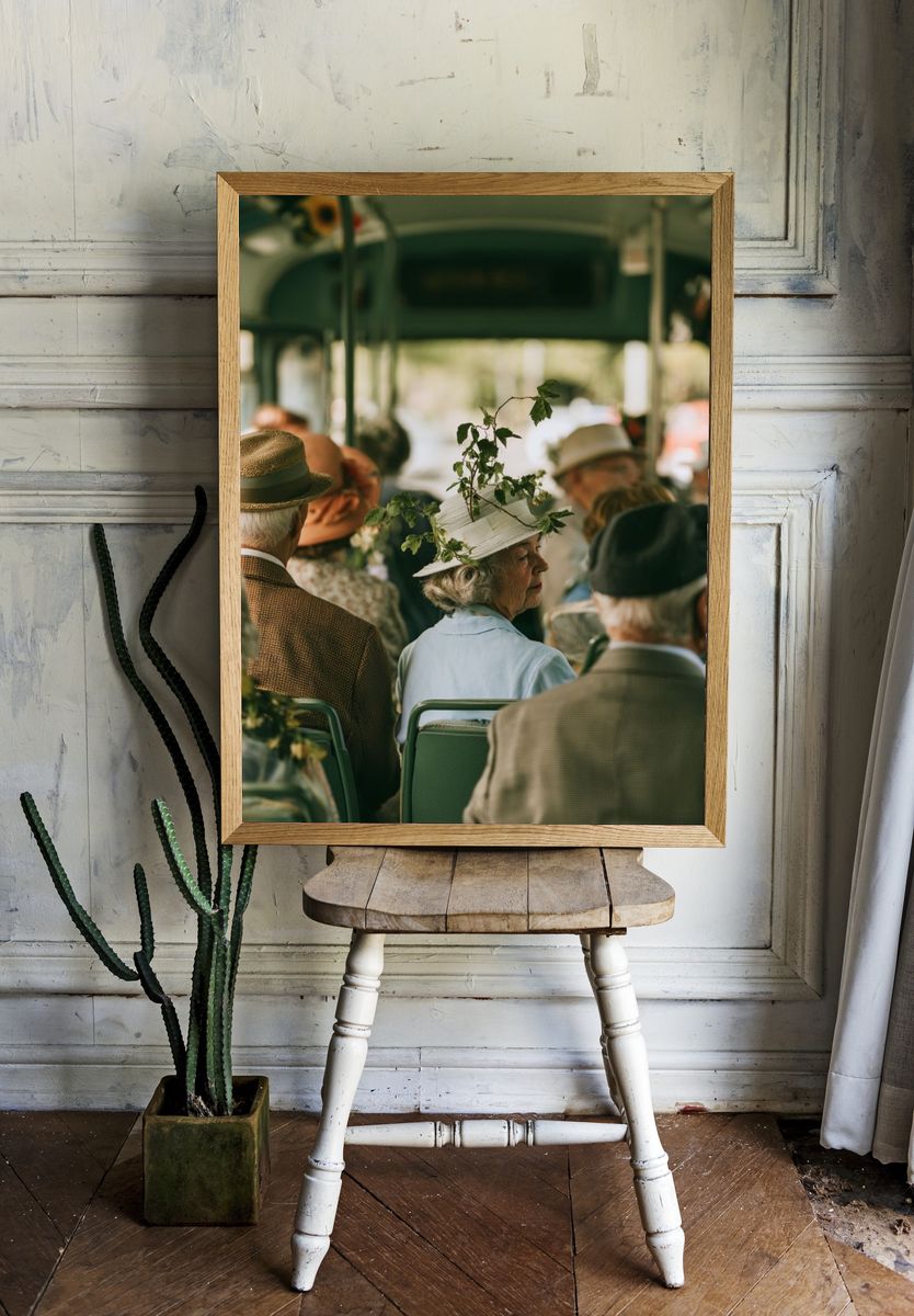 Vintage Tram Ride Photography Poster. — room view 1