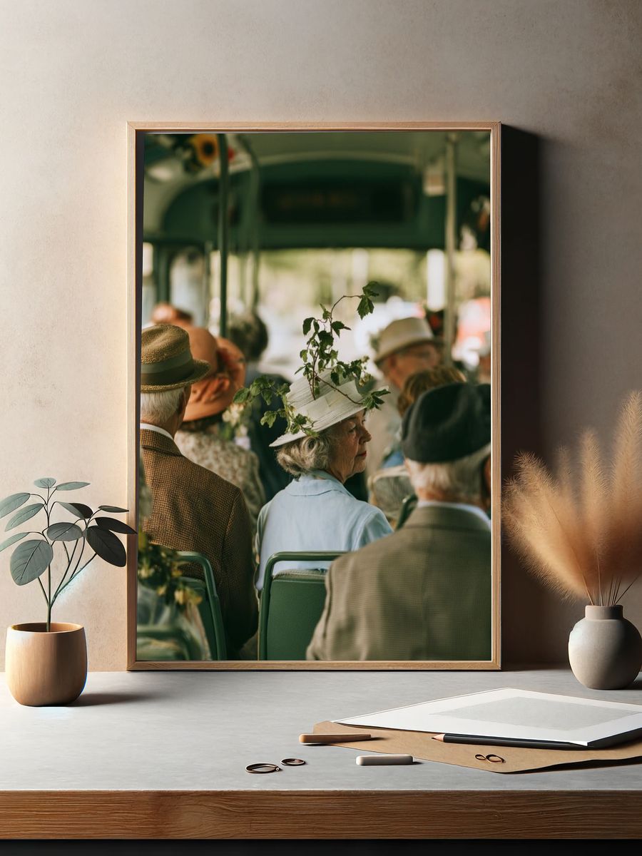 Vintage Tram Ride Photography Poster. — room view 2
