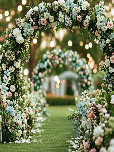 Floral Garden Archway Photography Poster. poster