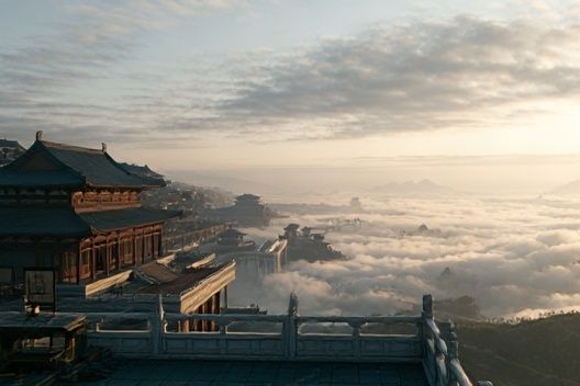 Temple Above the Clouds Photography Poster. poster detail