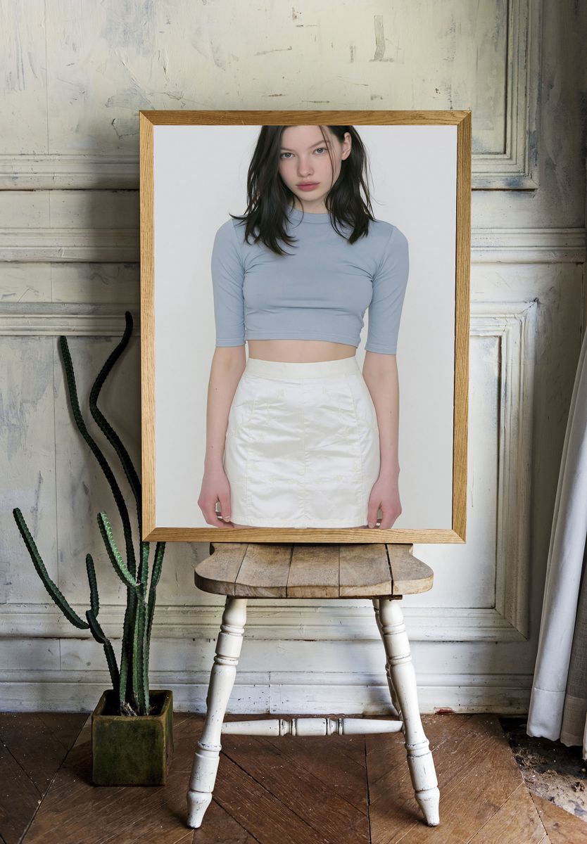 Minimalist Fashion Portrait Poster. — room view 1