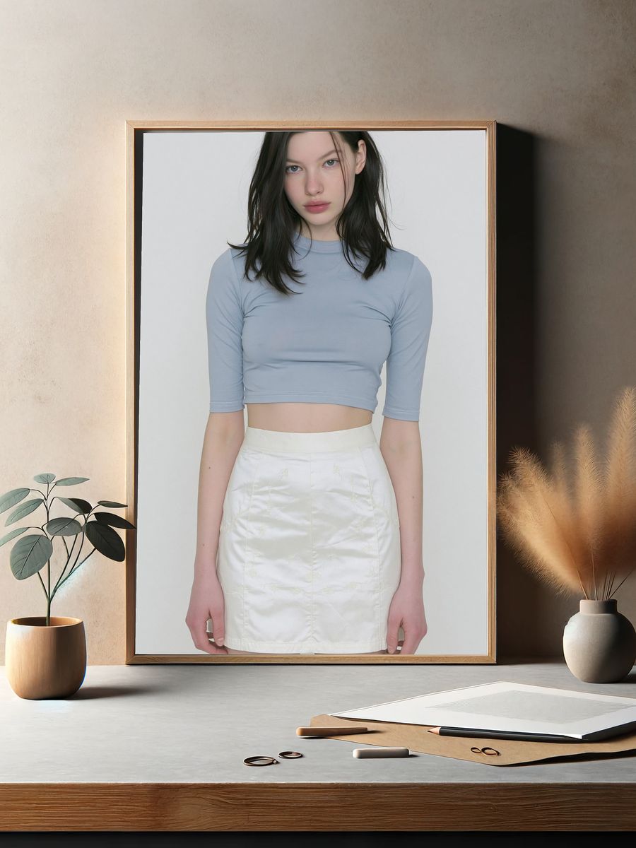 Minimalist Fashion Portrait Poster. — room view 2