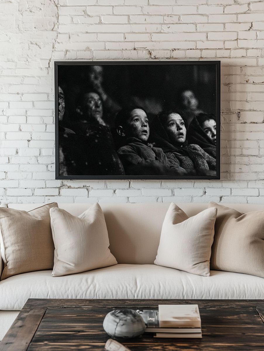 Silent Audience Black-White Poster. room preview