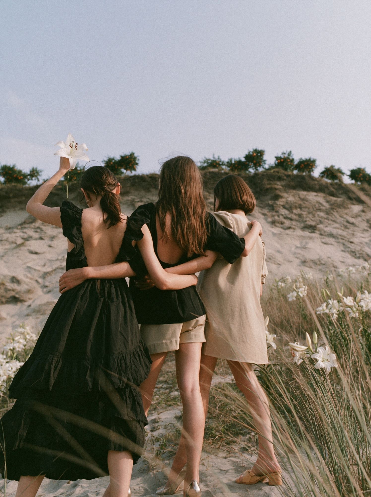 Three Women on Dunes Photography Poster. poster — photography art