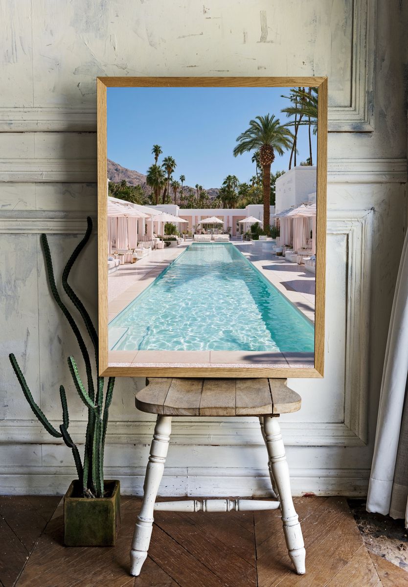 Palm Resort Pool Photography Poster. room preview