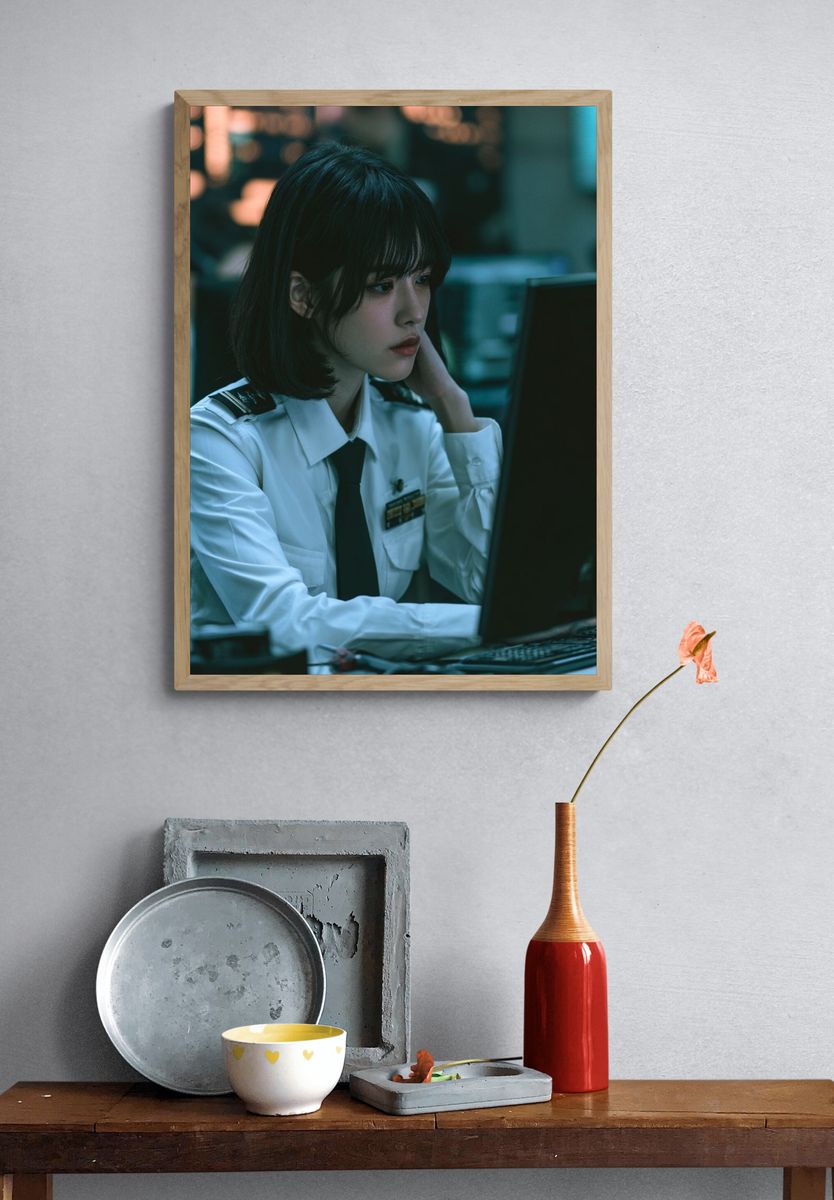 Female Pilot Portrait Photography Poster. — room view 3