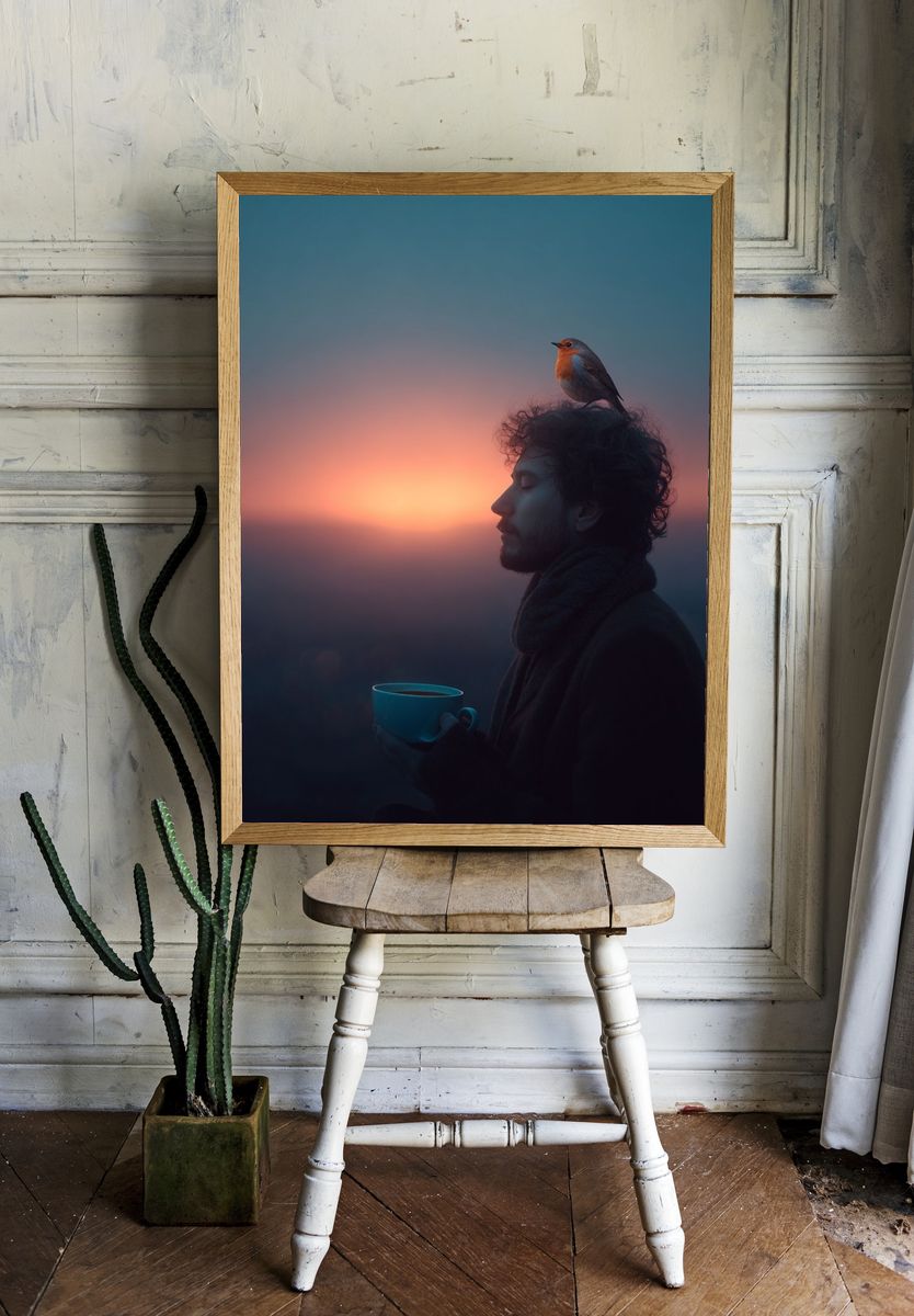 Dawn Meditation with Robin Poster. — room view 1