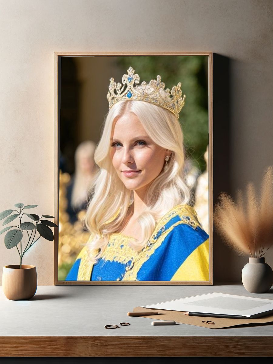 Blonde Queen Portrait Poster. — room view 2