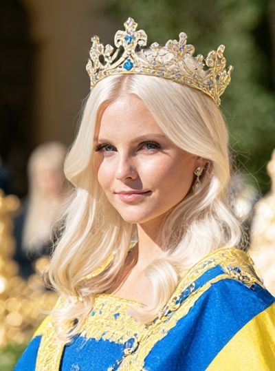 Blonde Queen Portrait Poster.