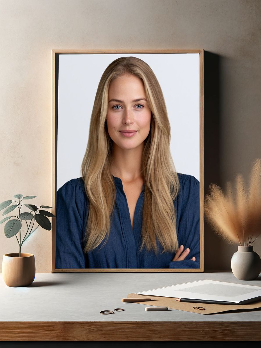 Blonde Portrait Photography Poster. — room view 2