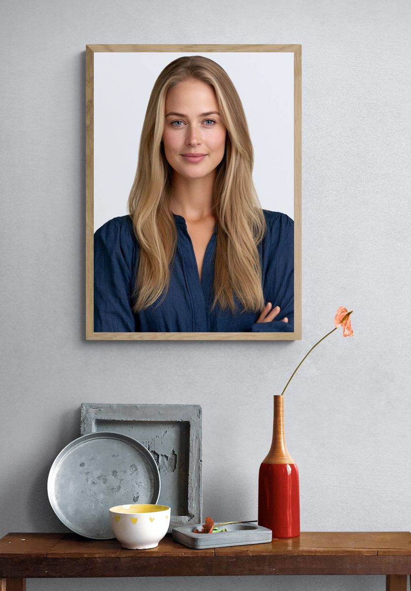 Blonde Portrait Photography Poster. — room view 3