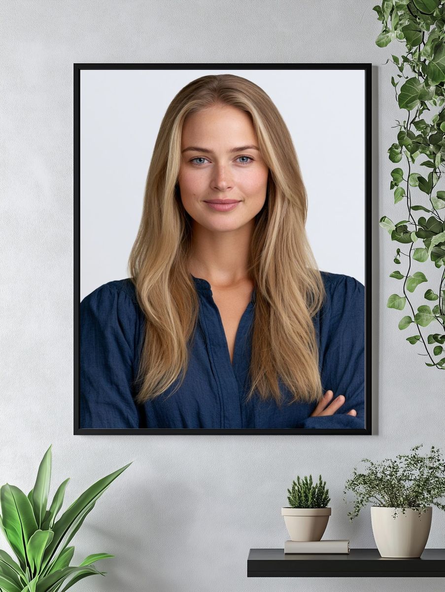 Blonde Portrait Photography Poster. — room view 4