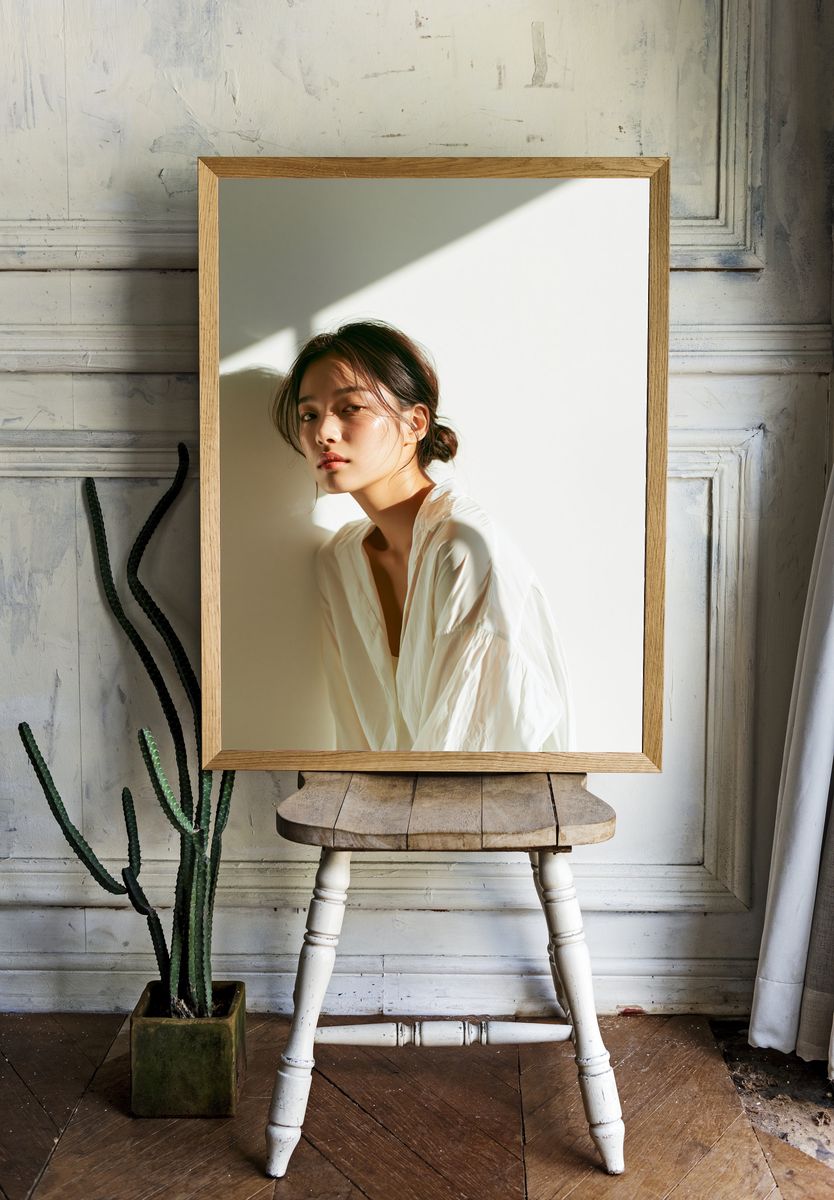 Soft Light Portrait Photography Poster. — room view 1