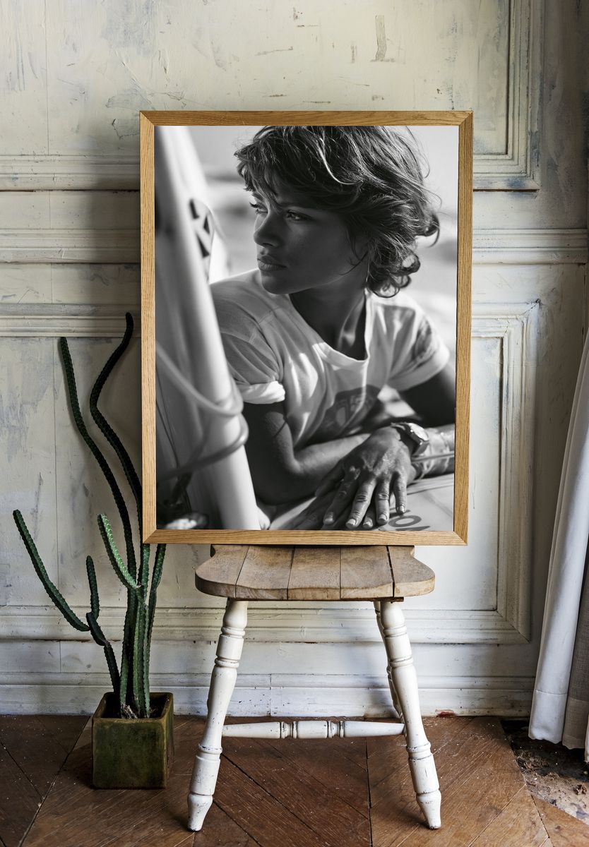 Black and White Portrait Poster. — room view 1