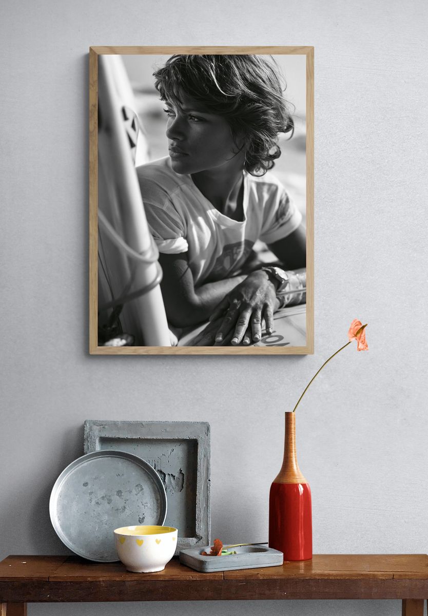 Black and White Portrait Poster. — room view 3