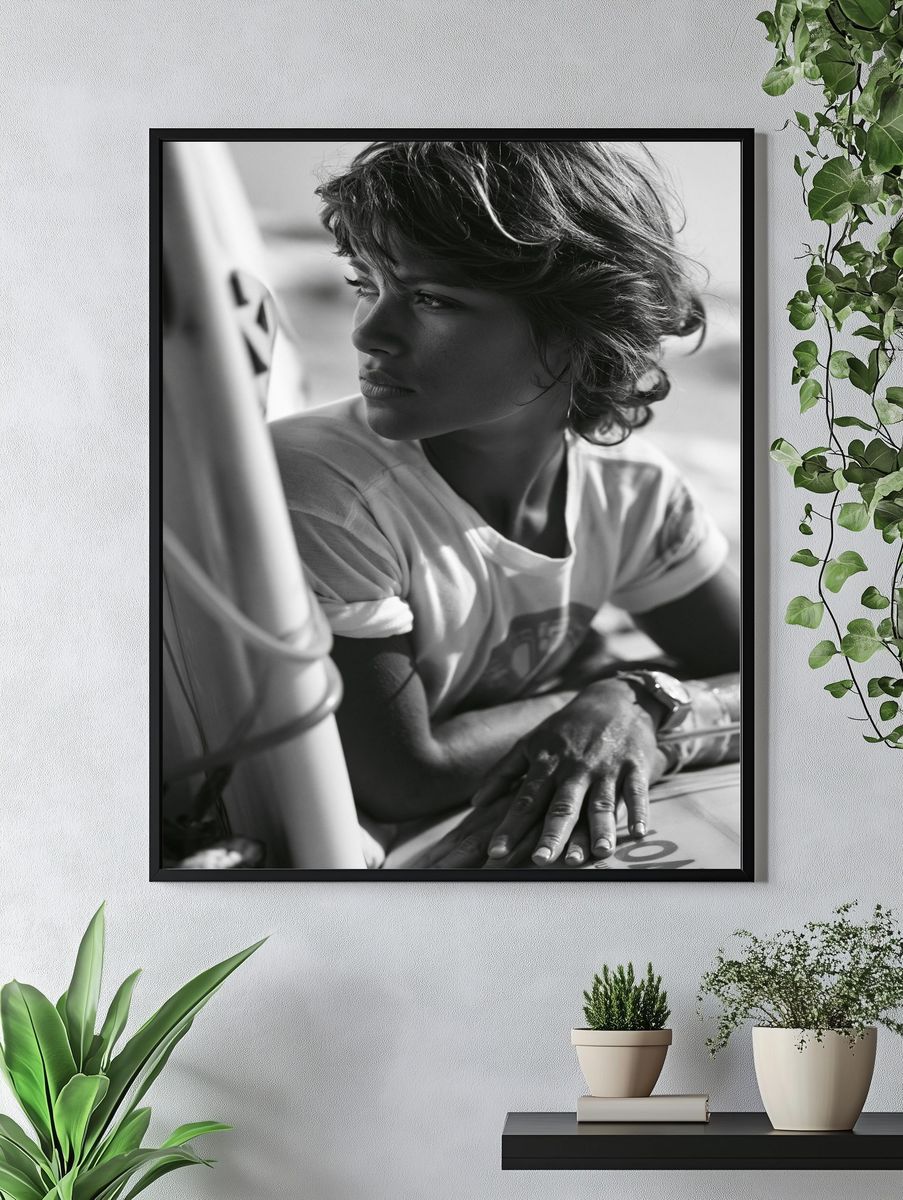 Black and White Portrait Poster. — room view 4