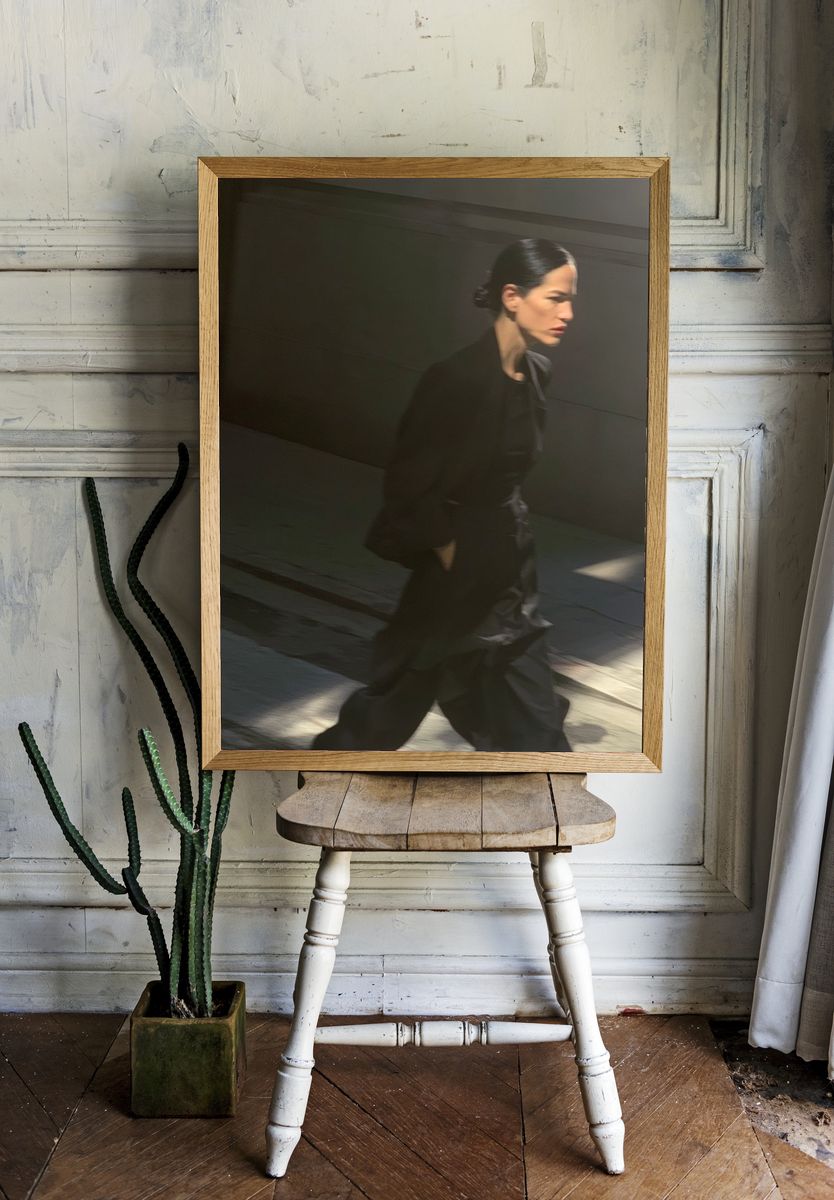 Shadowed Woman Street Photography Poster. room preview