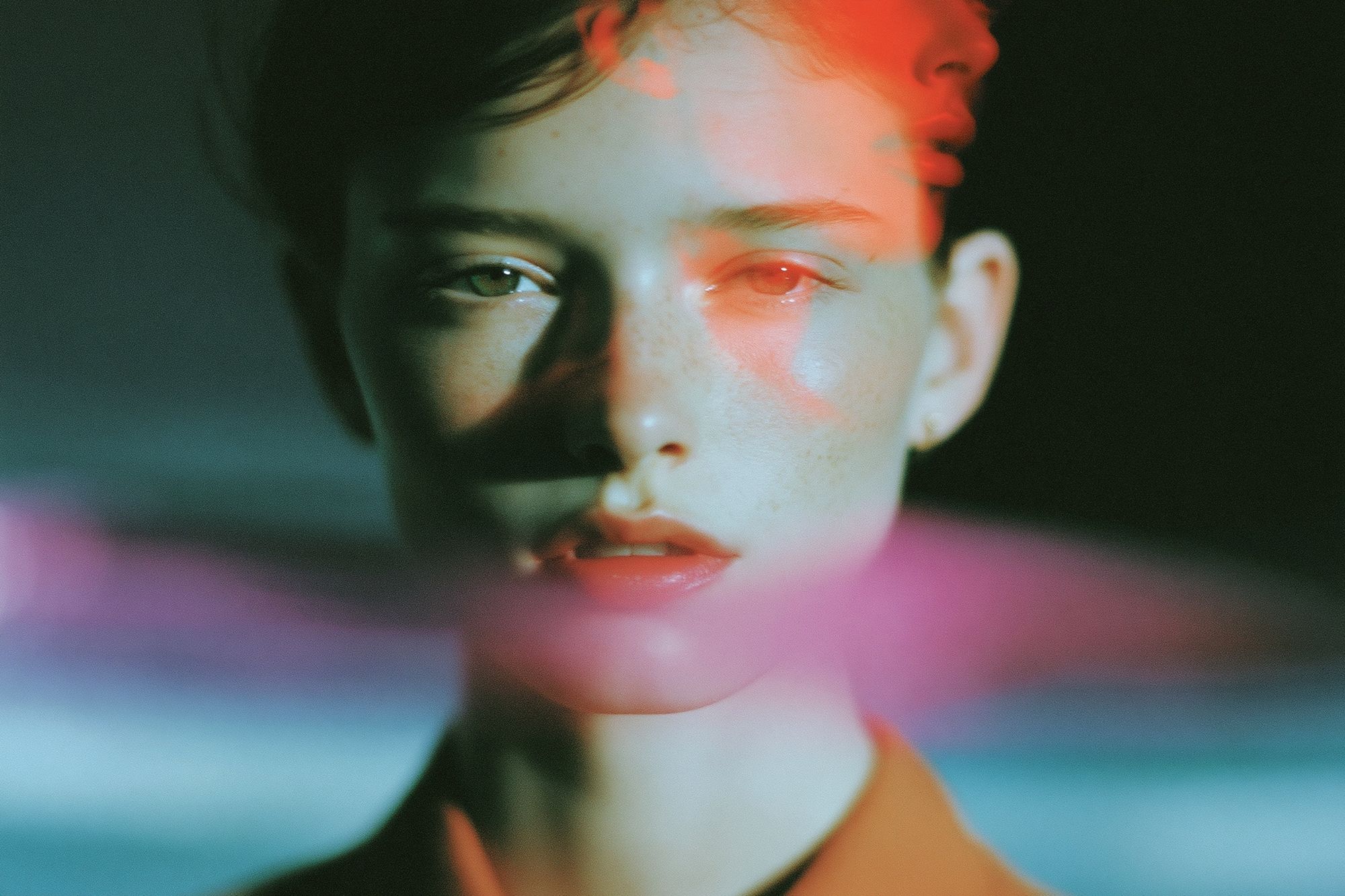 Dreamy Neon Portrait Poster. poster detail