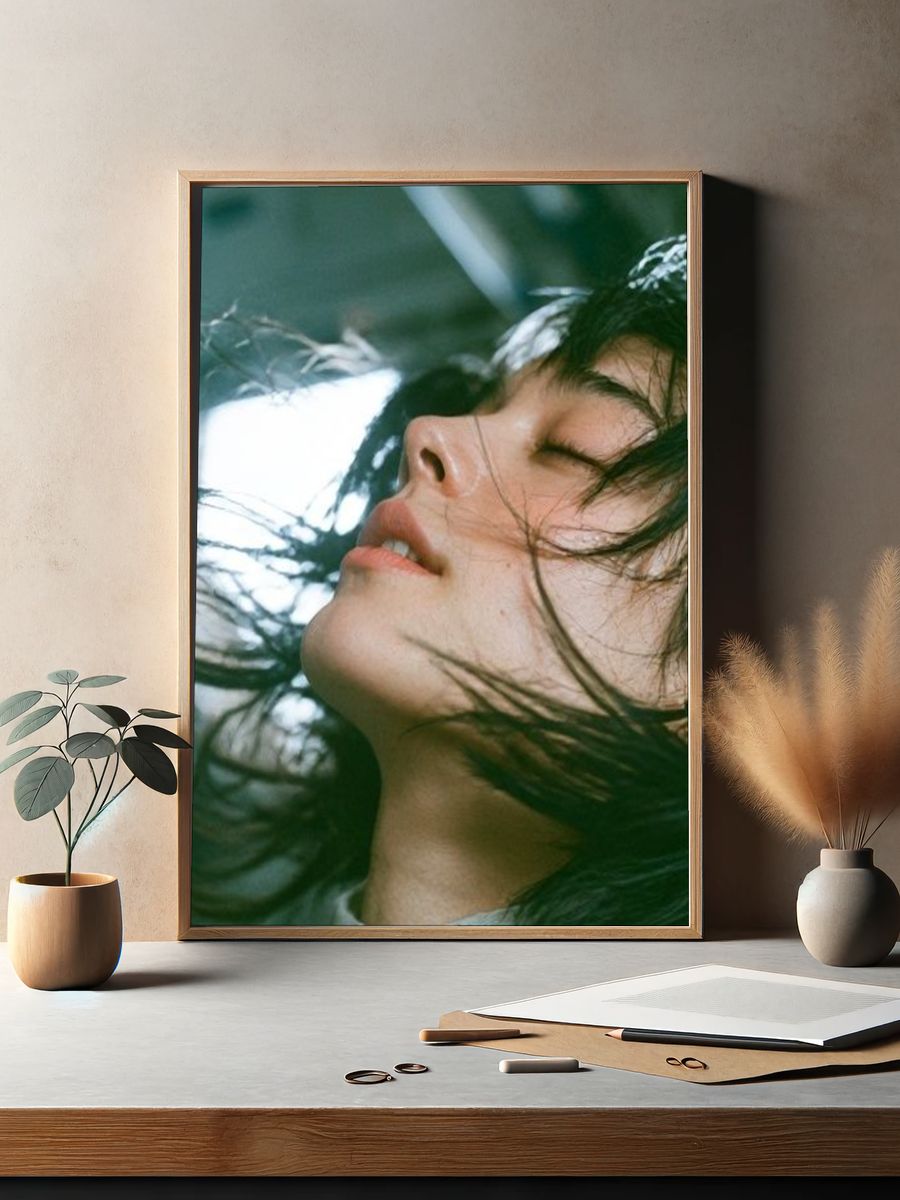 Windblown Portrait Photography Poster. — room view 2