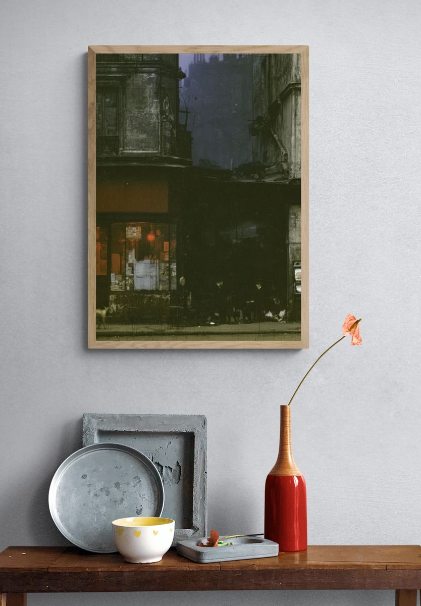 Moody Urban Street Photography Poster. — room view 3