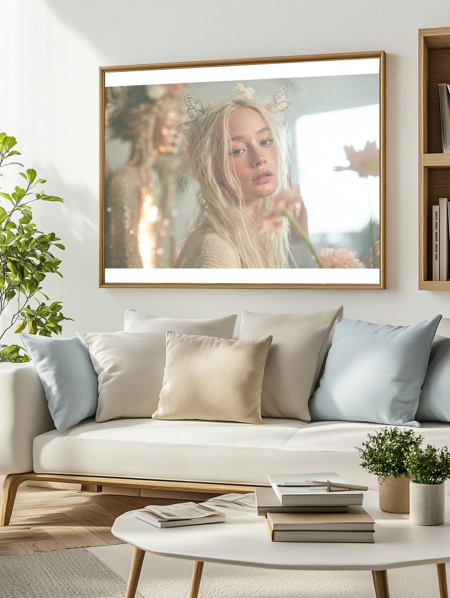 Dreamy Floral Portrait Print. — room view 2