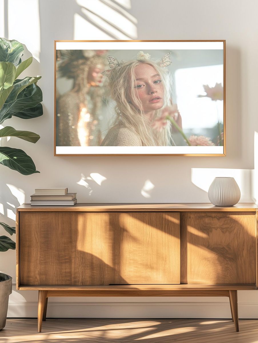 Dreamy Floral Portrait Print. — room view 3