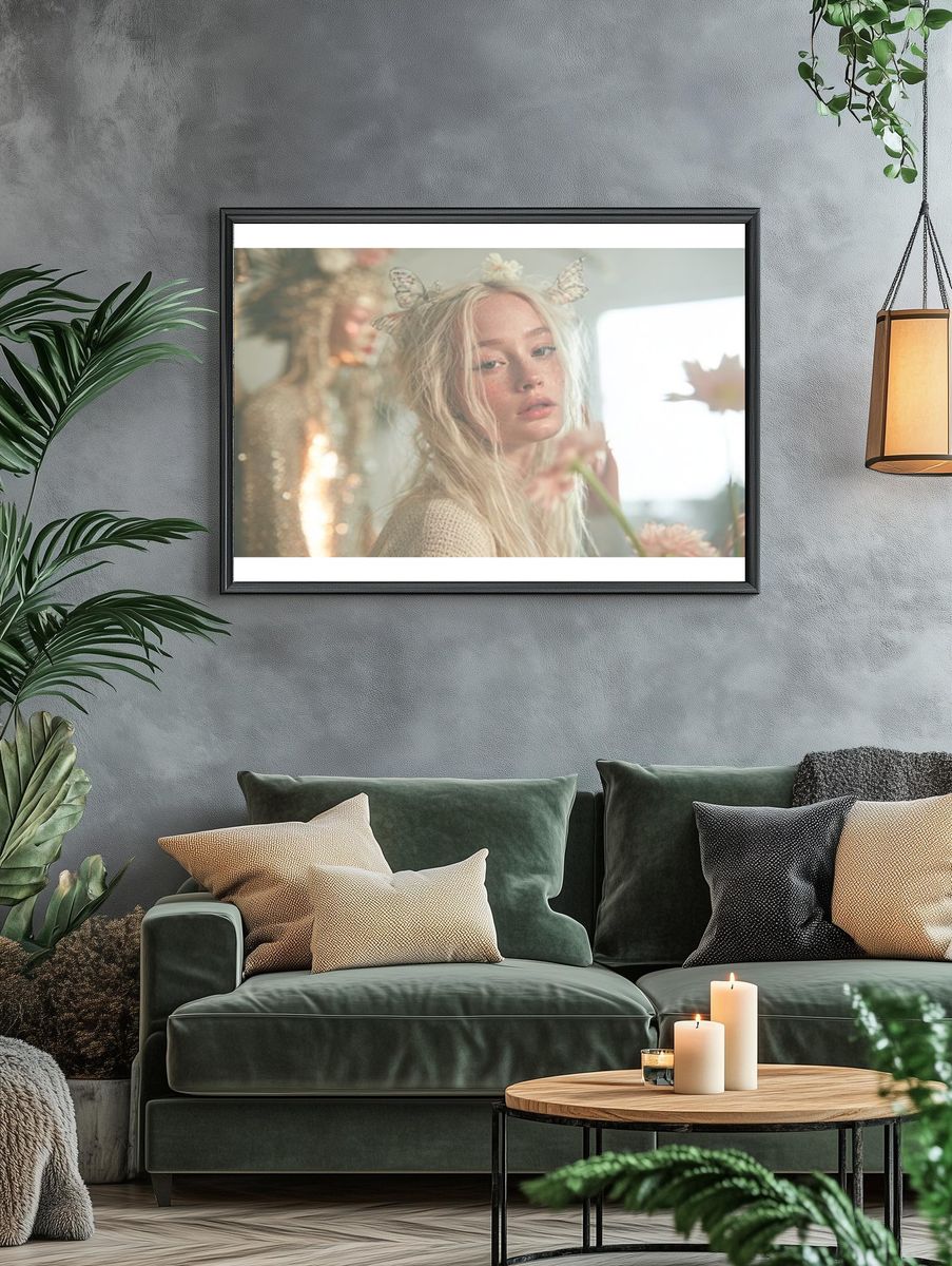 Dreamy Floral Portrait Print. — room view 4