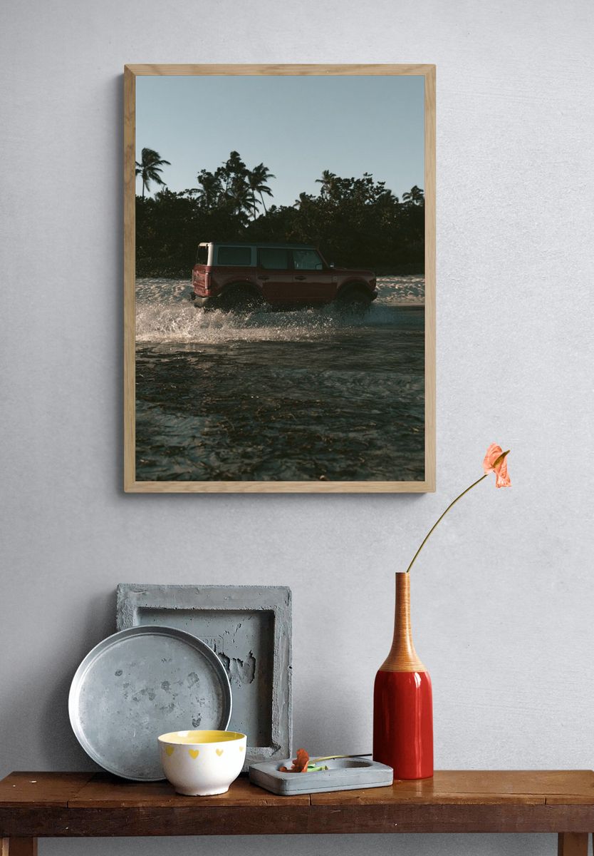 Off-Road SUV Beach Crossing Poster. — room view 3