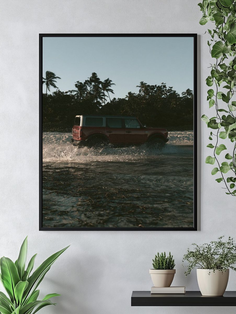 Off-Road SUV Beach Crossing Poster. — room view 4
