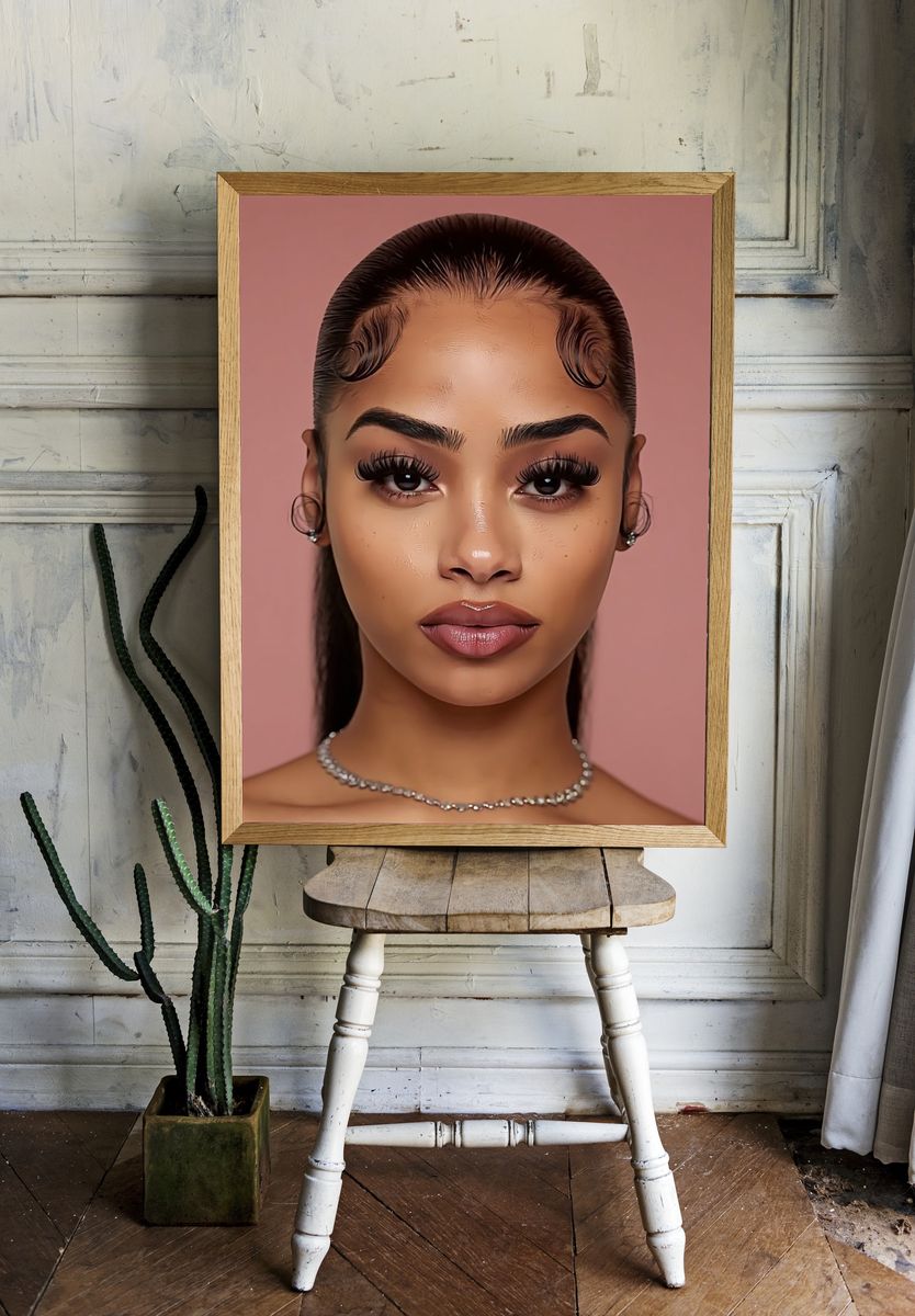 Elegant Portrait Photography Poster. — room view 1
